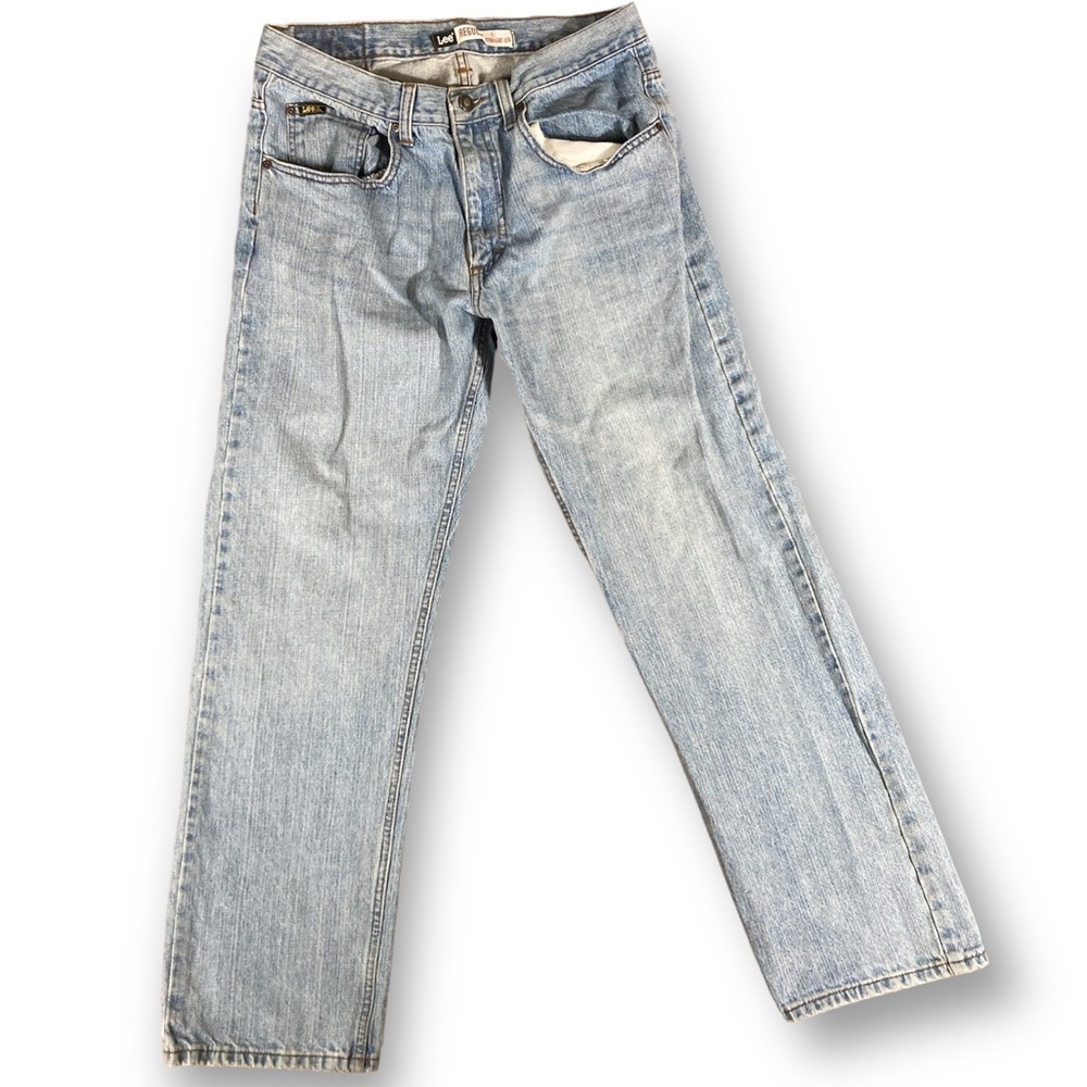 Lee Regular Fit Straight Leg Jeans mens 32 30 blue work pants outdoors 2001904